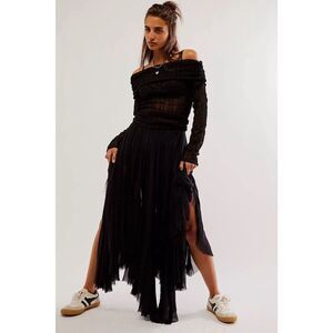 Elegant Black Women's Skirt From FREE People